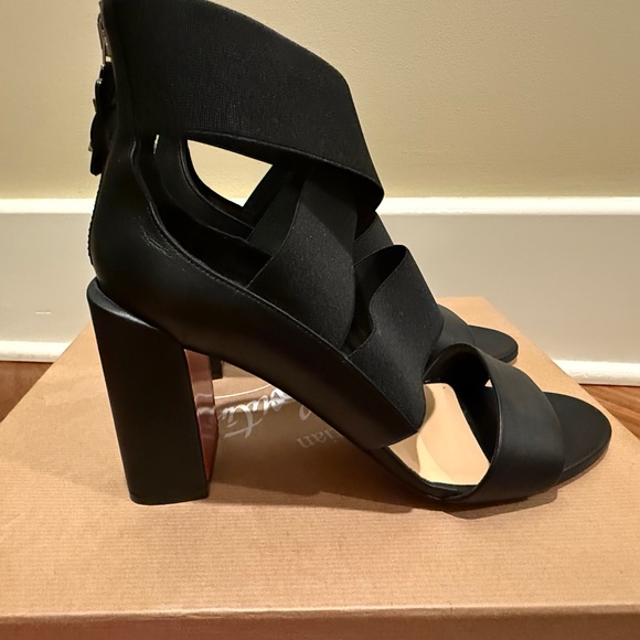 Christian Louboutin Patrouille 85mm Leather Elastic Strappy Heels sz 38.5 - Picture 9 of 16